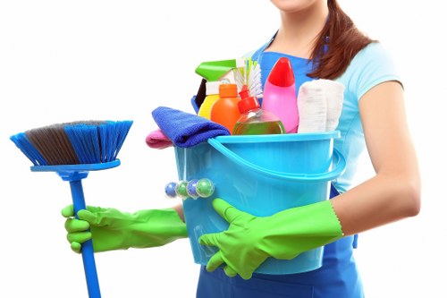 Safety review and workplace inspection for cleaning team